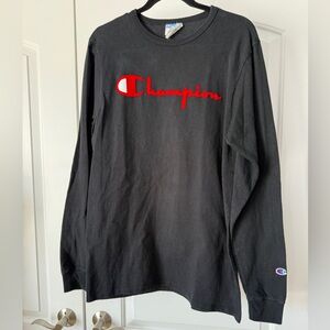 Vintage Champion Shirt with Classic Red Felt Logo